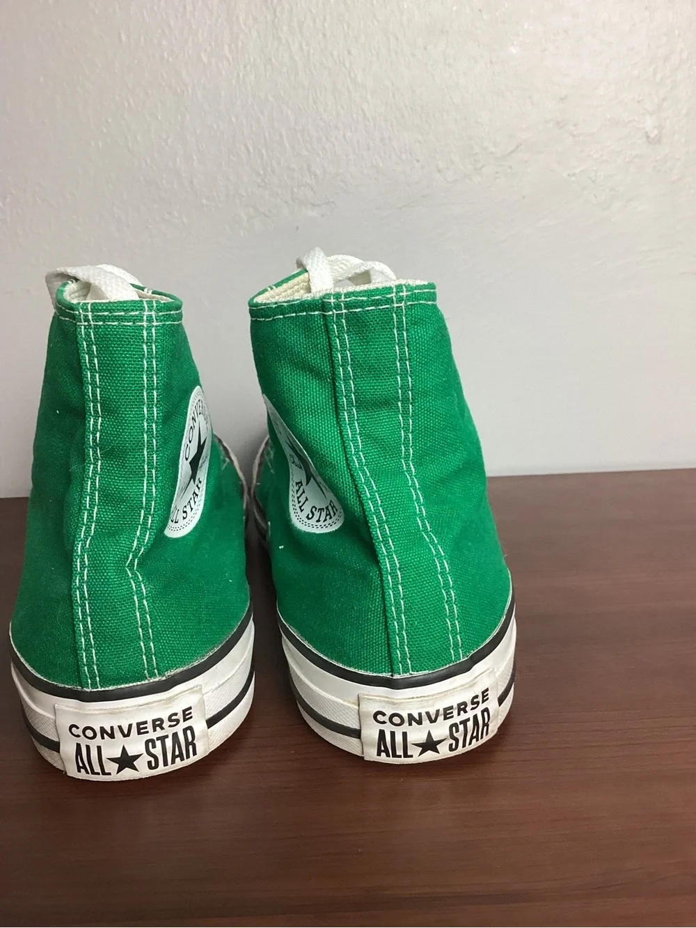 Converse Green Chuck Taylor High-Top Canvas Sneakers with White Trim